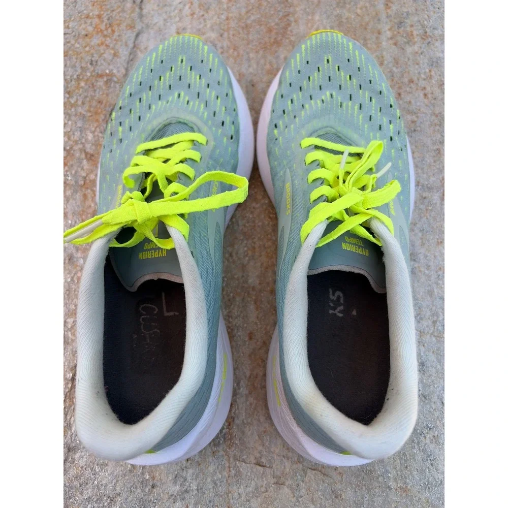 Brooks Hyperion Tempo Womens Running Shoes Blue Neon Yellow 1203281B458 7.5